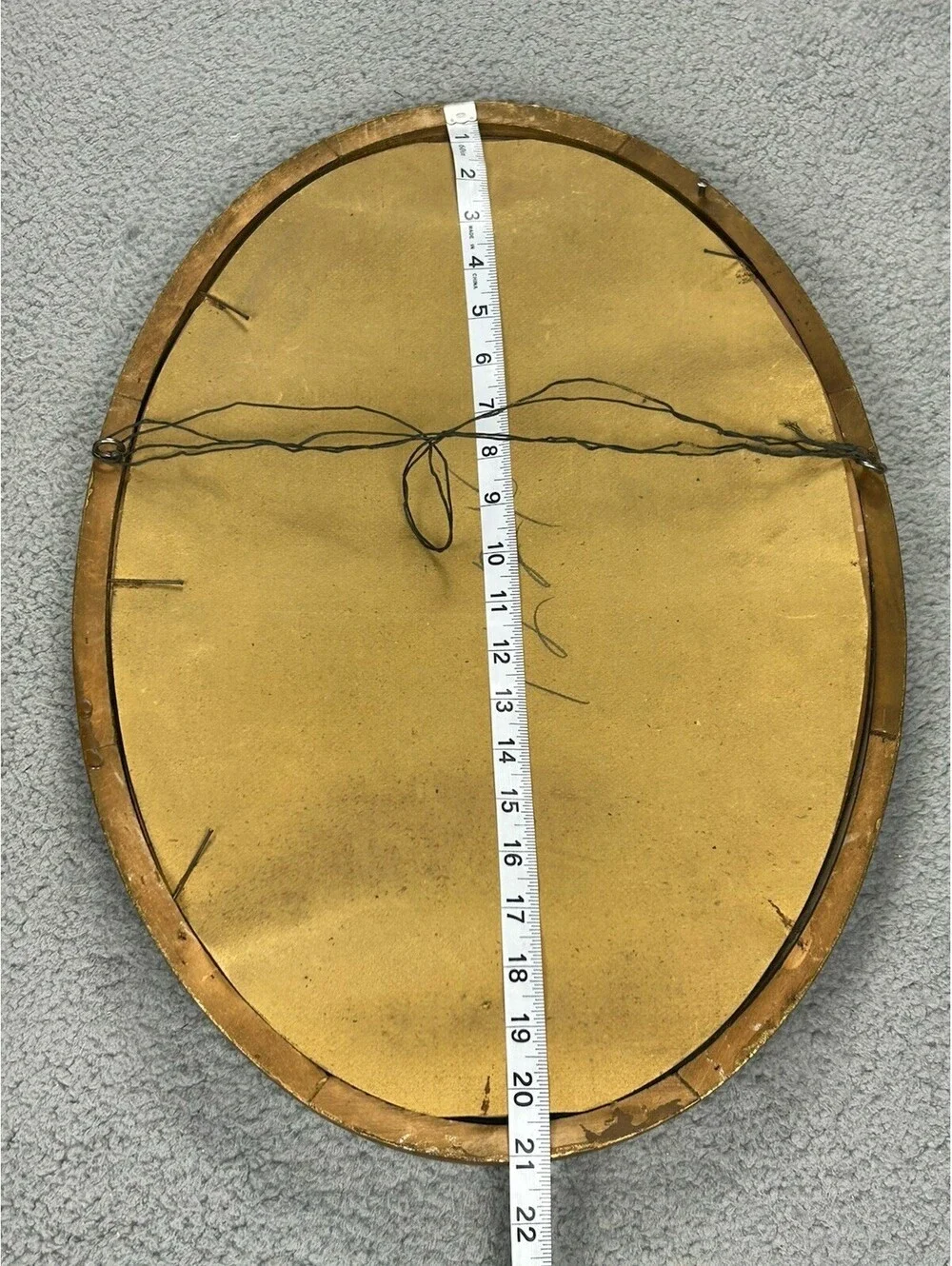 Antique WWI Soldier & Wife Pair Oval Convex Bubble Glass Portrait Frames